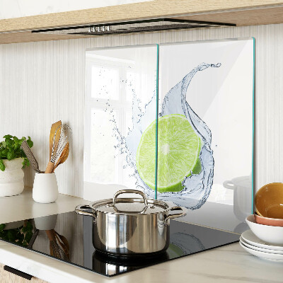 Glass kitchen board Lemon in water