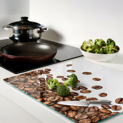 Glass chopping board Coffee beans