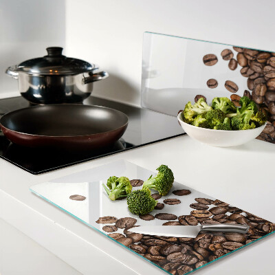 Glass chopping board Coffee beans