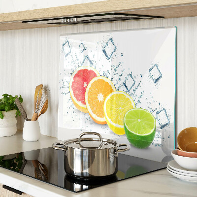 Glass kitchen board Citrus fruits in colorful slices