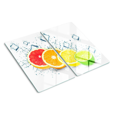 Glass kitchen board Citrus fruits in colorful slices