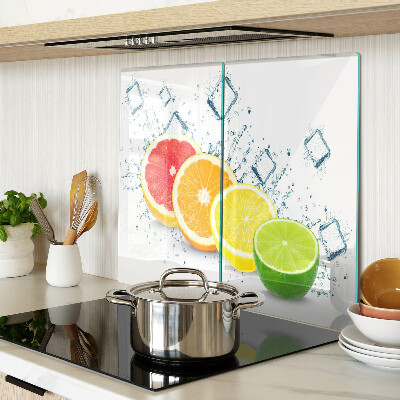 Glass kitchen board Citrus fruits in colorful slices