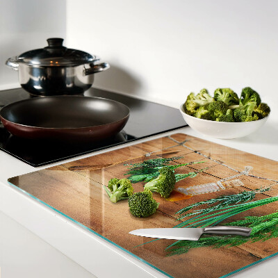 Glass kitchen board Herbs in the kitchen