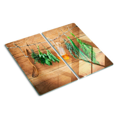 Glass kitchen board Herbs in the kitchen