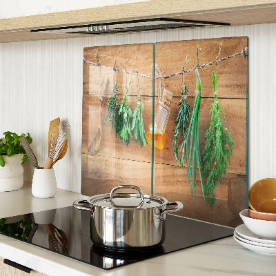 Glass kitchen board Herbs in the kitchen