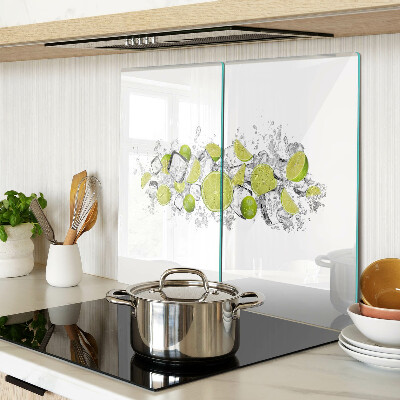 Glass kitchen board Lemons and ice