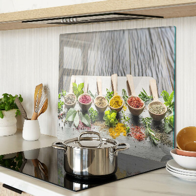 Glass chopping board Spices and herbs