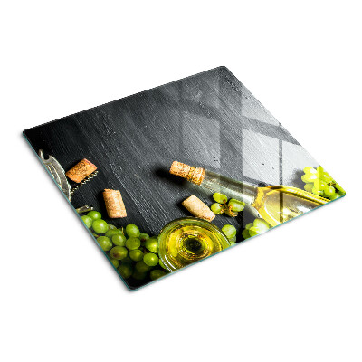 Glass chopping board Wine and grapes
