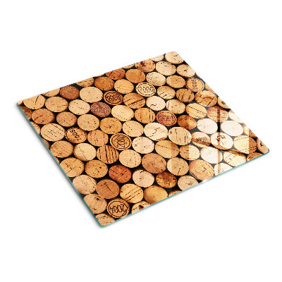 Glass chopping board Wine corks