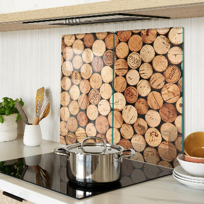 Glass chopping board Wine corks