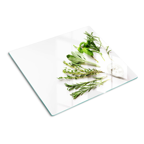 Glass chopping board Kitchen herbs