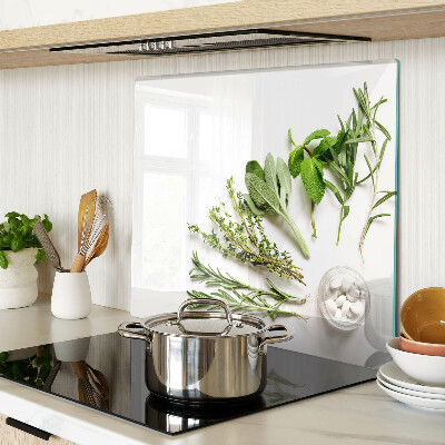 Glass chopping board Kitchen herbs