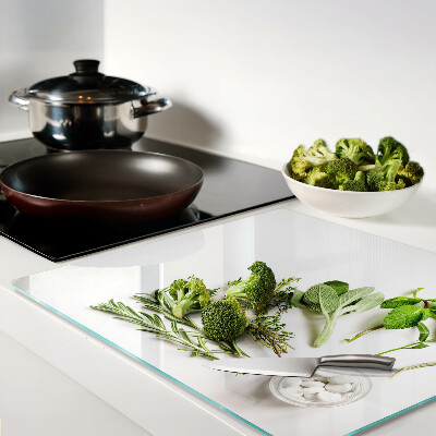 Glass chopping board Kitchen herbs