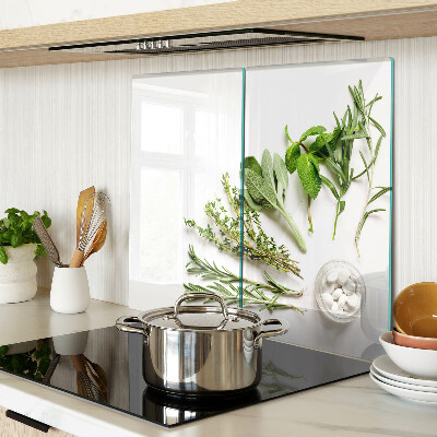 Glass chopping board Kitchen herbs
