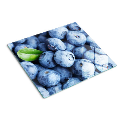 Glass kitchen board Berries with leaf