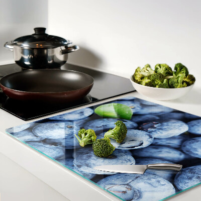 Glass kitchen board Berries with leaf