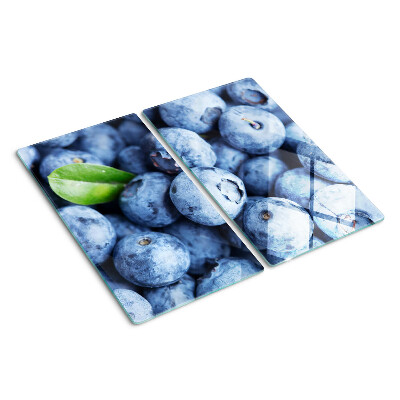 Glass kitchen board Berries with leaf