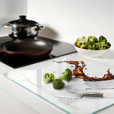 Glass chopping board Coffee and a splashing drink