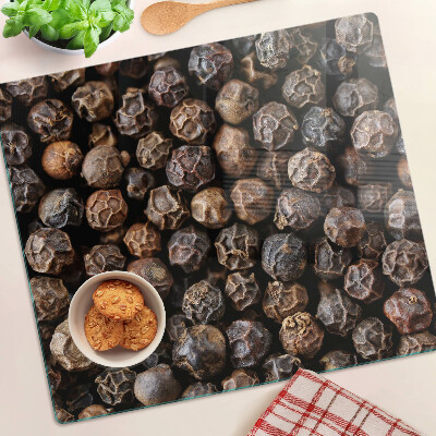 Glass kitchen board Peppercorns
