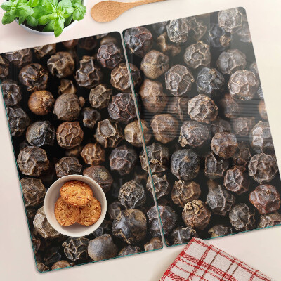 Glass kitchen board Peppercorns