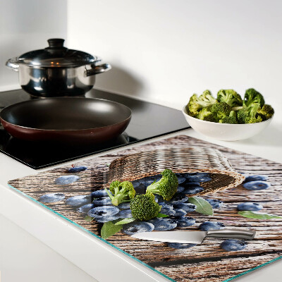 Glass kitchen board Berries in a basket
