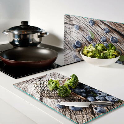Glass kitchen board Berries in a basket