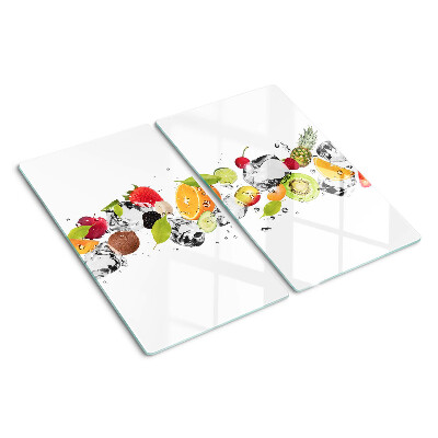 Glass chopping board Fruit with ice