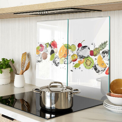 Glass chopping board Fruit with ice