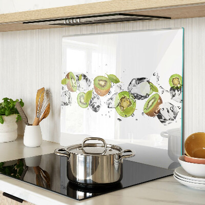 Glass kitchen board Fruit in ice