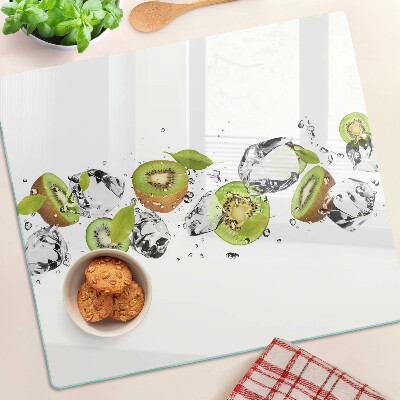 Glass kitchen board Fruit in ice