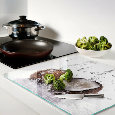Glass chopping board Coconut in water