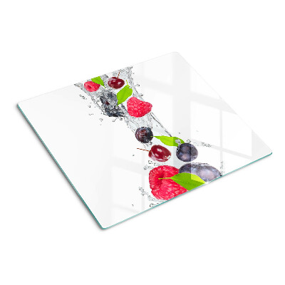 Glass kitchen board Fruit in water