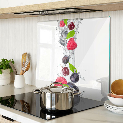 Glass kitchen board Fruit in water