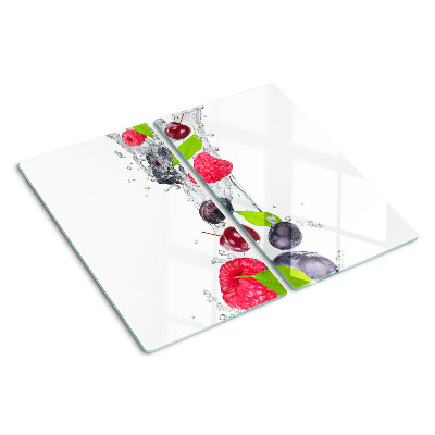 Glass kitchen board Fruit in water