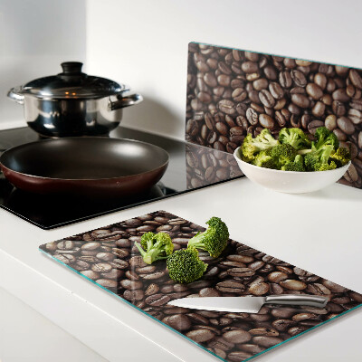 Glass kitchen board Coffee beans