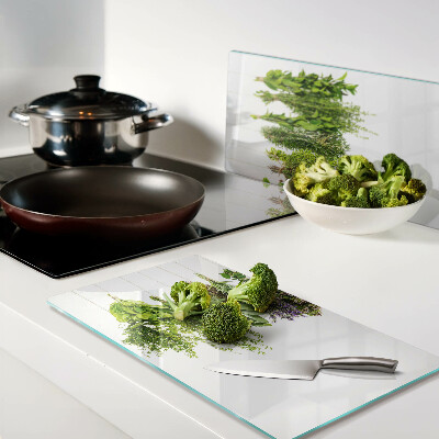 Glass kitchen board Herbs hanging on a string