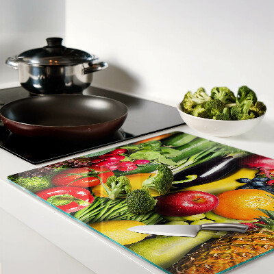 Glass chopping board Fruits and vegetables