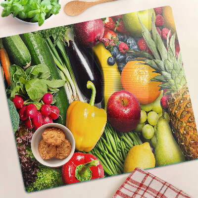Glass chopping board Fruits and vegetables