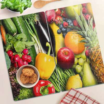 Glass chopping board Fruits and vegetables