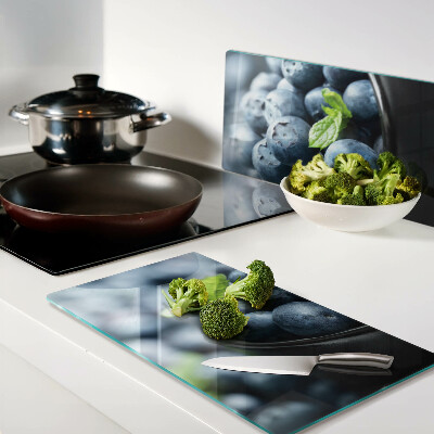 Glass kitchen board Berries in a bowl