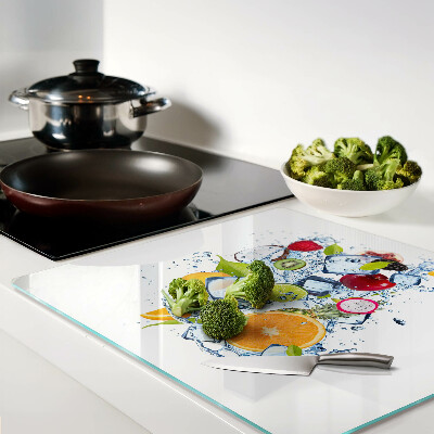 Glass kitchen board Fruit and ice