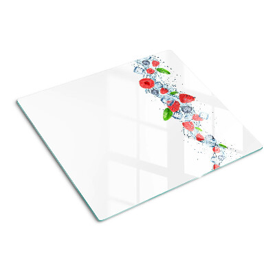 Glass chopping board Floral pattern with berries