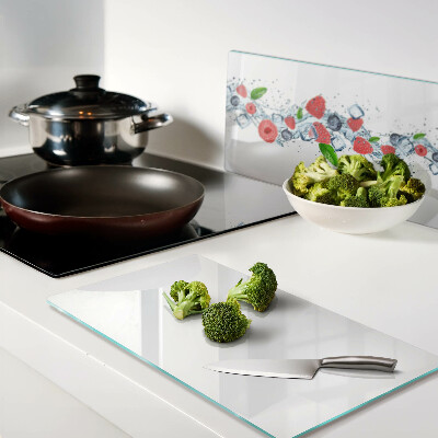 Glass chopping board Floral pattern with berries