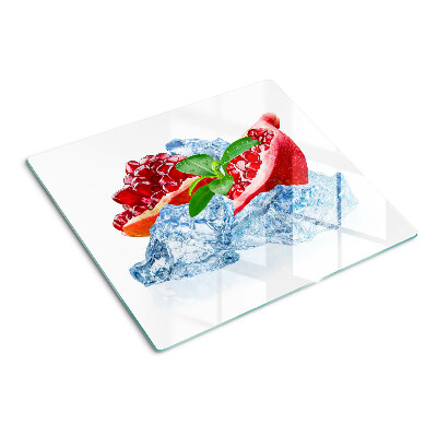 Glass chopping board Pomegranate and ice