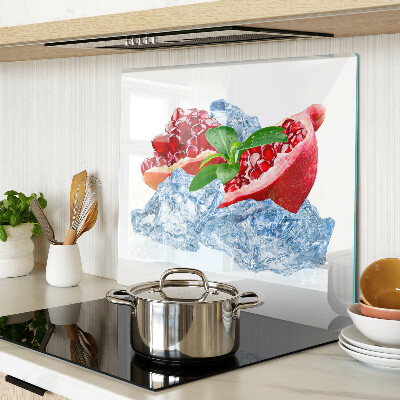 Glass chopping board Pomegranate and ice