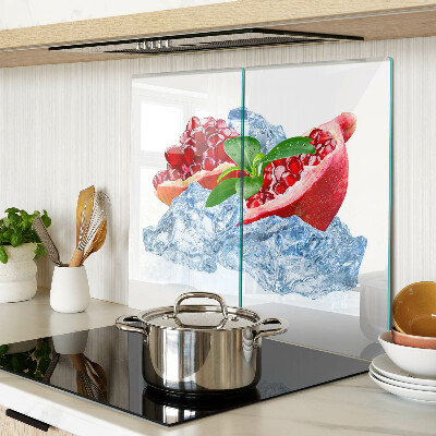 Glass chopping board Pomegranate and ice
