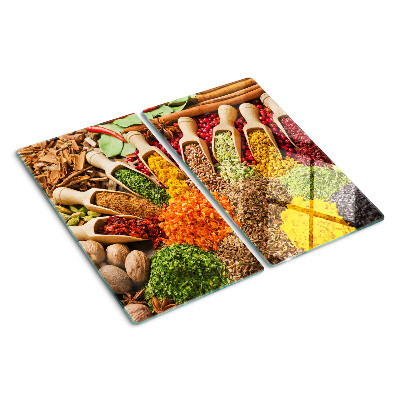 Glass chopping board Spices and herbs
