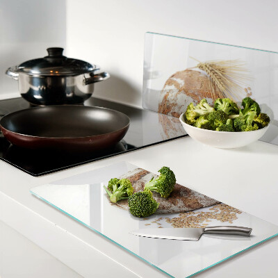 Glass kitchen board Bread and cereals