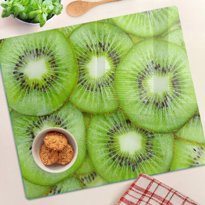 Glass chopping board Kiwi slices