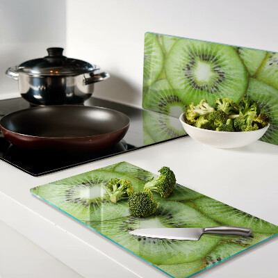 Glass chopping board Kiwi slices
